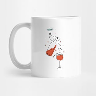 Line art style illustration of alcohol drink Mug